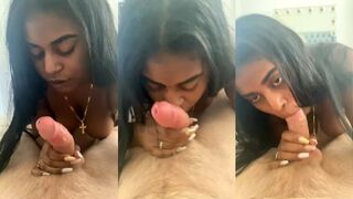 Beautiful girlfriend Nehu blowjob deti hui boyfriend ko